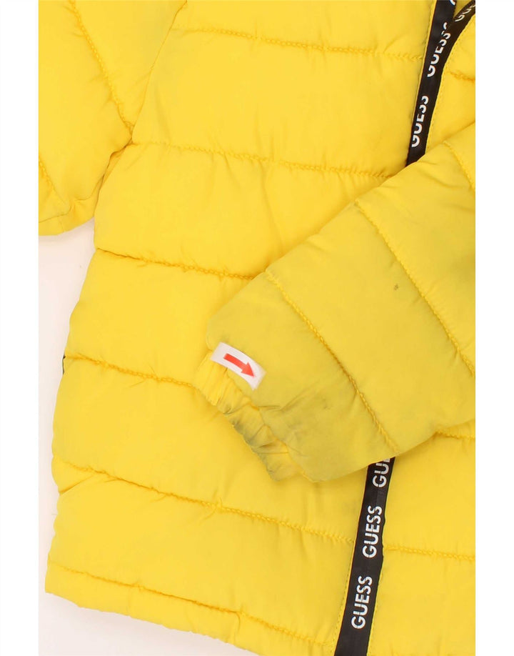 Guess Chaqueta acolchada con capucha para niños 3-4 años Poliéster amarillo