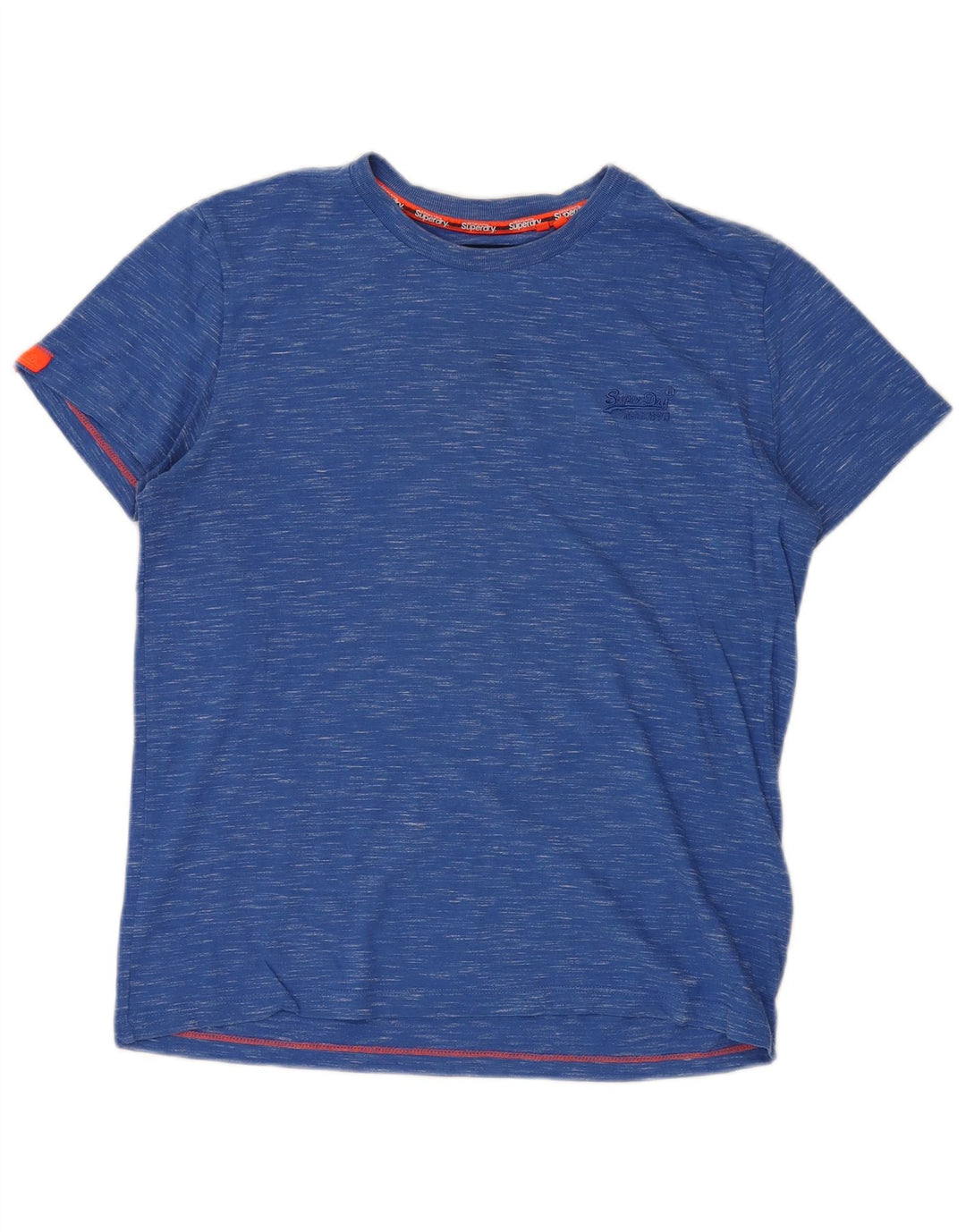 SUPERDRY Camiseta para hombre Top Large de algodón moteado azul