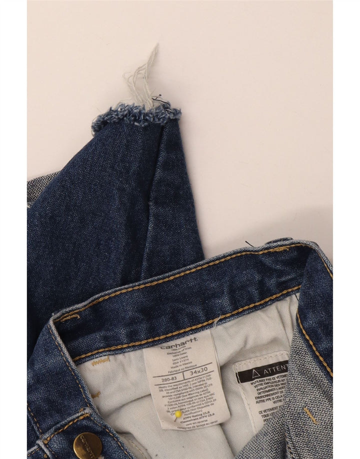 Carhartt Pantalones cortos de mezclilla para hombre W34 Algodón azul grande