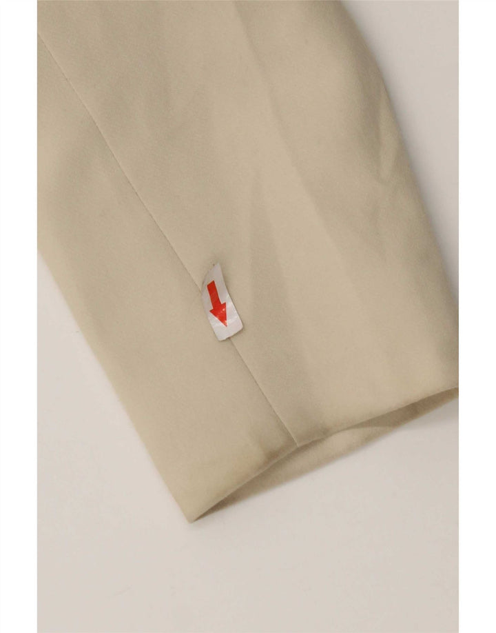 Zara Mujer Blazer Chaqueta ES 40 XL Poliéster Beige