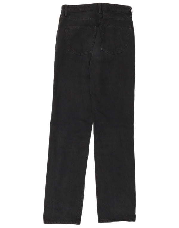 Zara Vaqueros Rectos Mujer EU 36 XS W26 L31 Negro Algodón