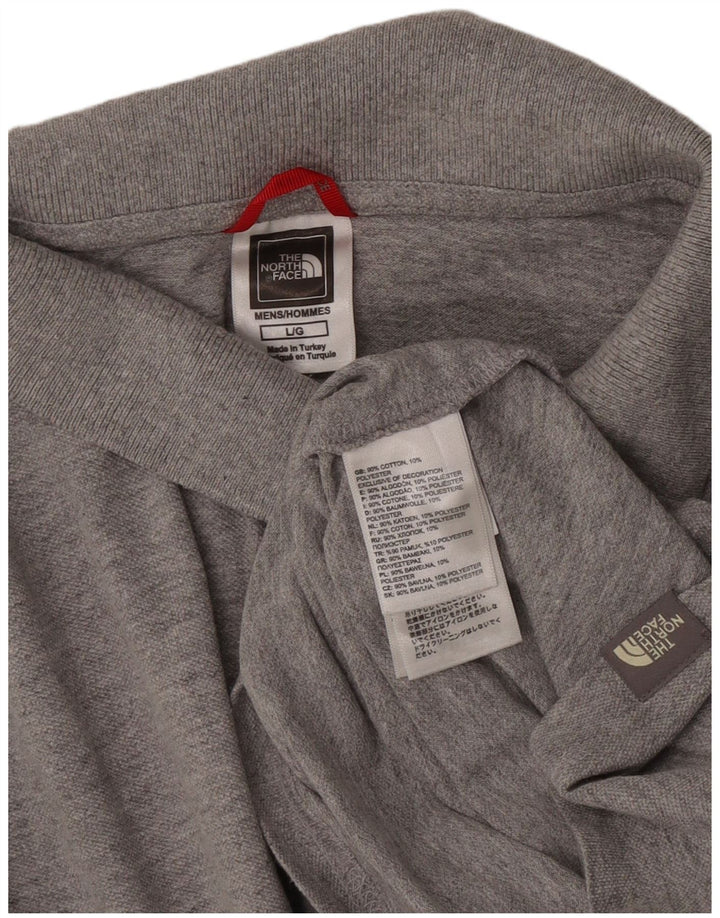 The North Face Polo para hombre de algodón gris grande