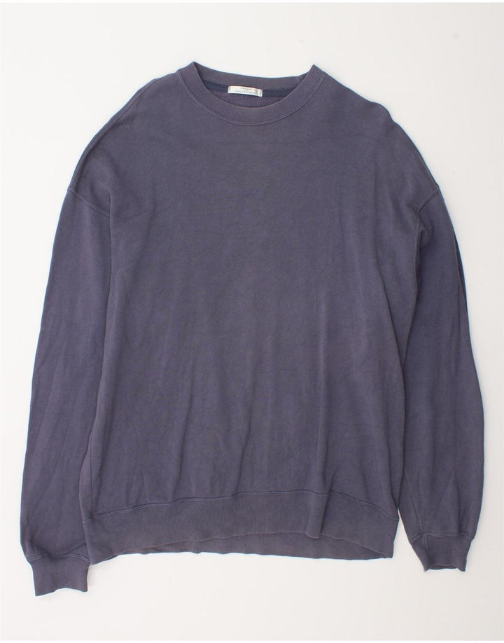 Marks & Spencer Hombre Sudadera Jumper Grande Azul Marino Algodón
