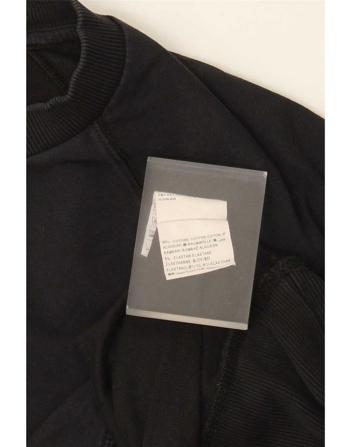 Benetton Hombre Sudadera Jumper XL Negro Algodón