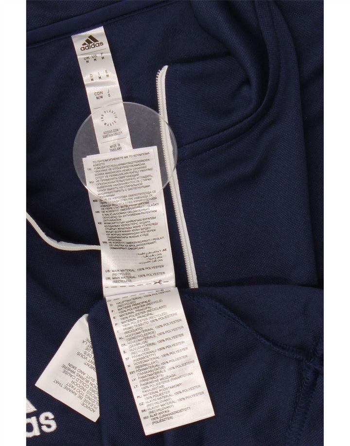 Adidas Hombre Aeroready Zip Neck Jersey Chándal Top Medio Azul Marino