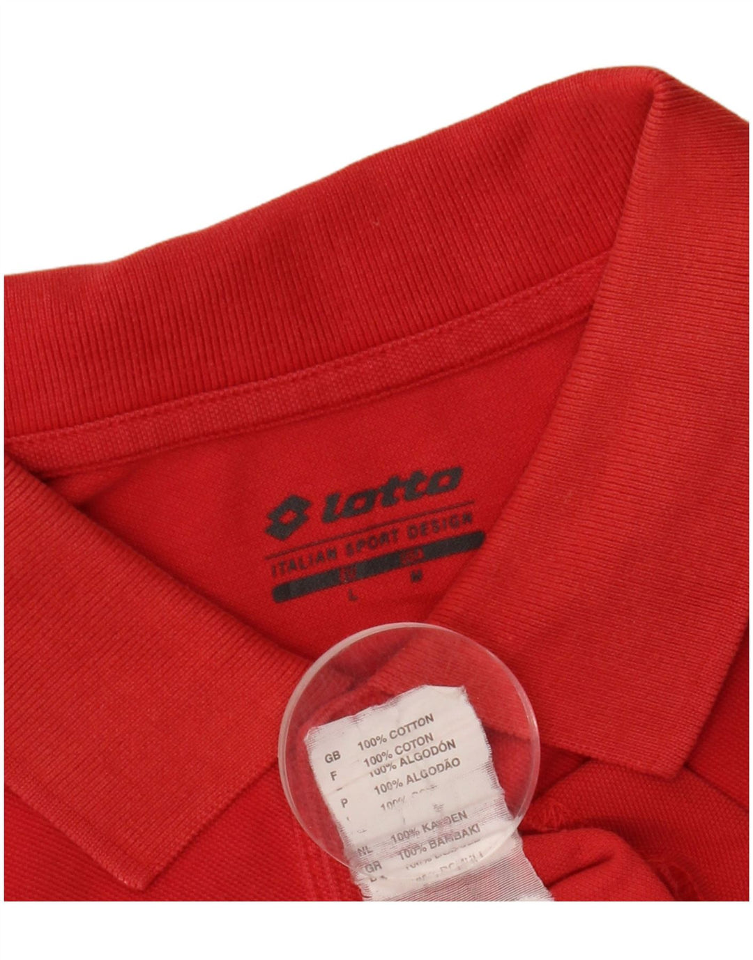 LOTTO Polo Hombre Algodón Rojo Medio