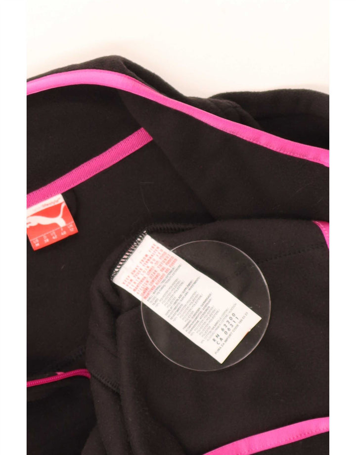 Puma Chaqueta polar para mujer UK 12 Mediana Negro Poliéster