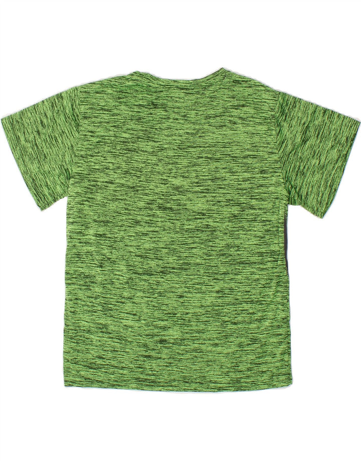 FILA Boys T-Shirt Top 14-15 Years Large Green Flecked Polyester Vintage Fila and Second-Hand Fila from Messina Hembry 