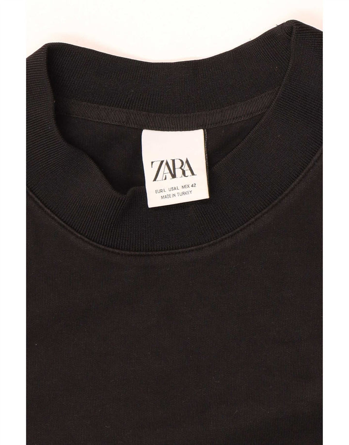 Zara Hombre Camiseta Top Grande Negro