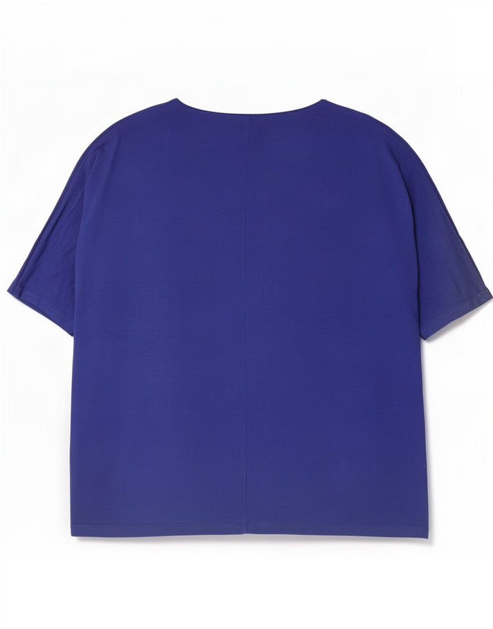 Marks & Spencer Blusa extragrande para mujer UK 46 Viscosa azul grande