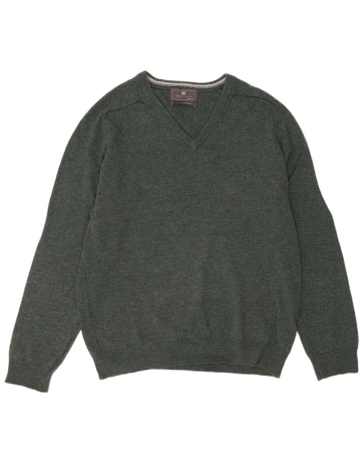 Marks & Spencer Suéter tipo jersey de gran tamaño con cuello en V para mujer UK 46 Grande Verde
