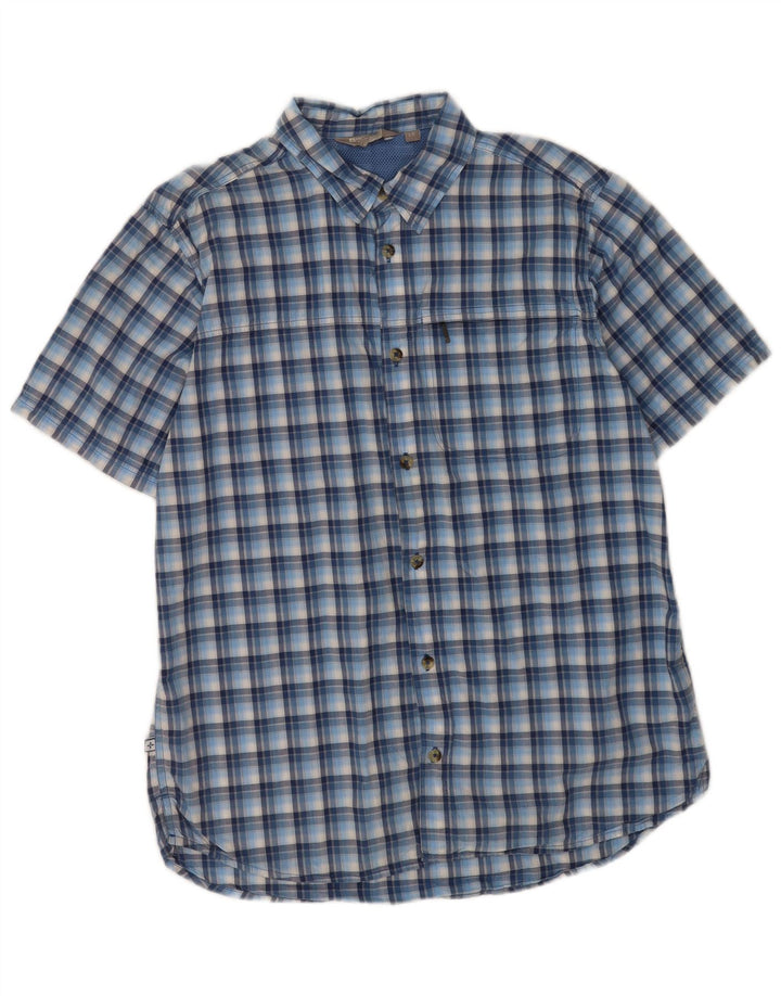 Camisa de manga corta para hombre de Mountain Warehouse Algodón a cuadros azules grandes