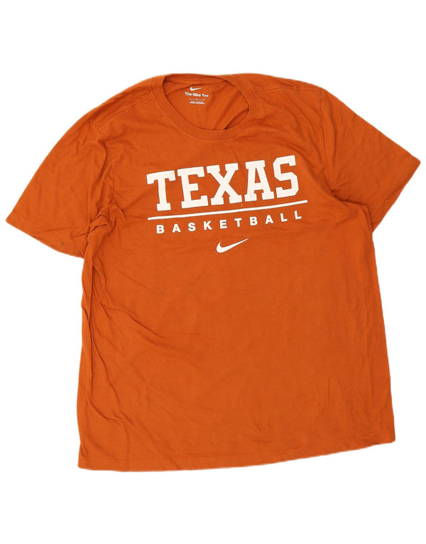 Nike Texas Graphic Camiseta para hombre, talla grande, algodón naranja