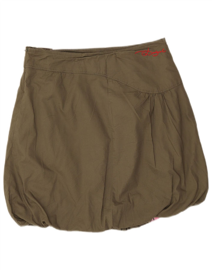 Desigual Mujer Falda Burbuja W32 Grande Caqui Floral