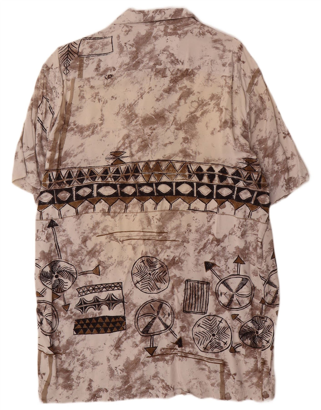 Tipo' S Camisa de manga corta con estampado abstracto para hombre, talla grande, multicolor