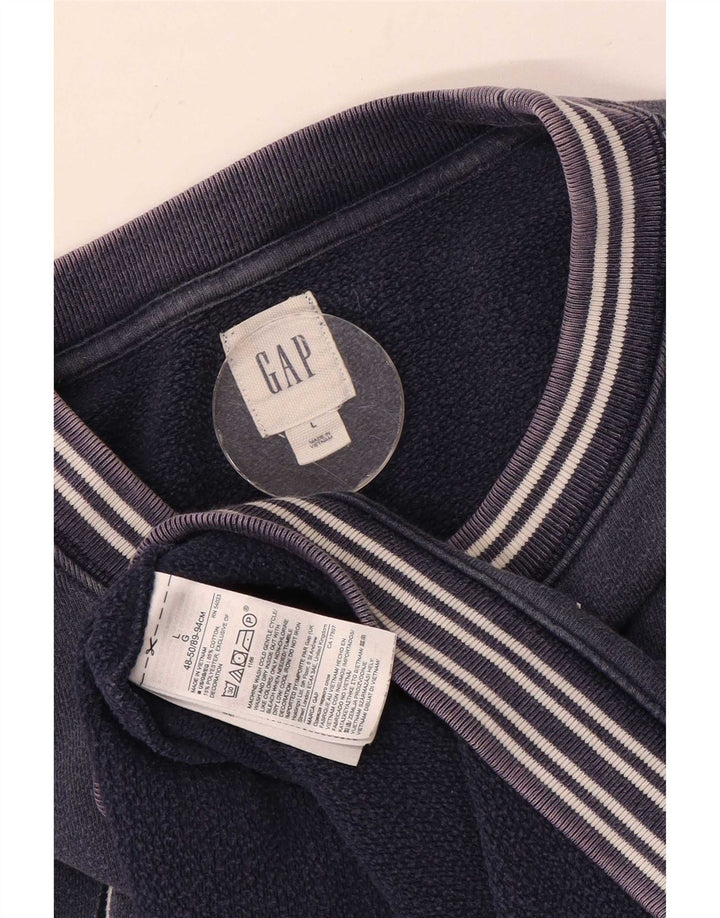 Gap Sudadera Gráfica para Hombre Jersey Grande De Algodón A Rayas Azul Marino