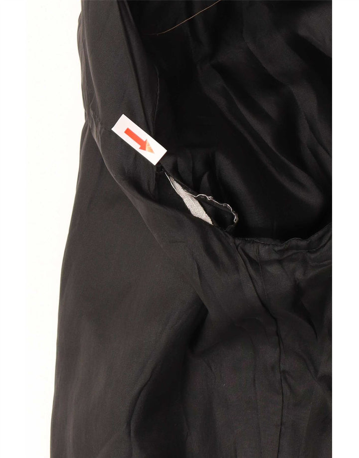 Vintage hombres chaqueta de cuero Reino Unido 38 medio negro