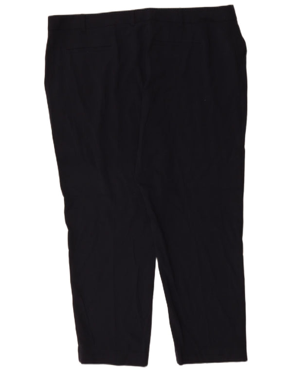 Marks & Spencer Pantalones Cortos Cónicos para Mujer UK 22 3XL W44 L28 Azul Marino