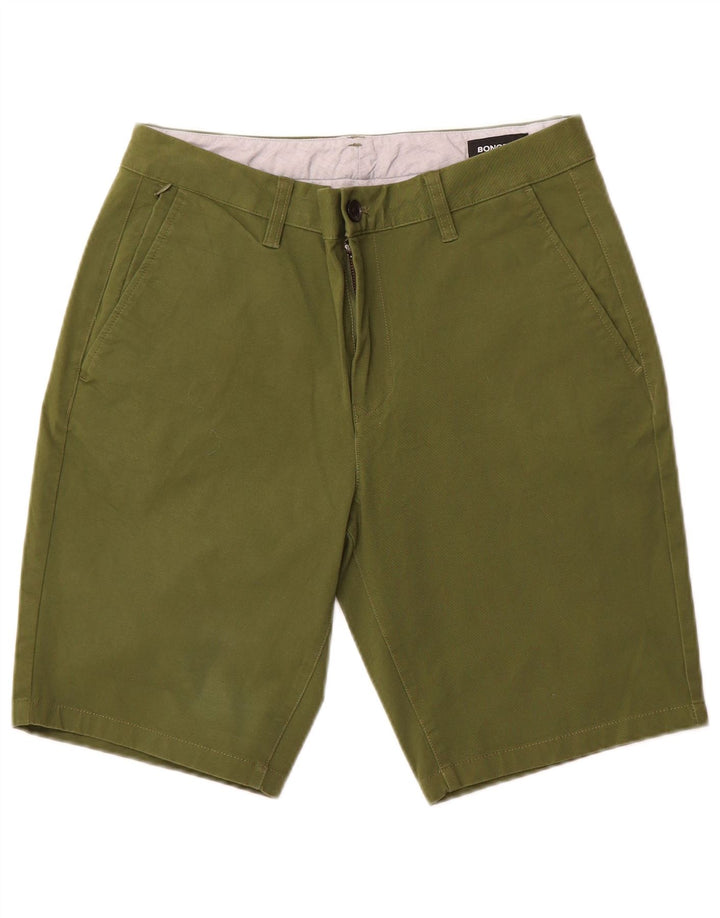 BONOBOS Pantalones cortos chinos para hombre W31 Algodón verde medio