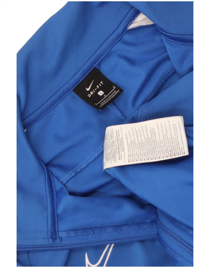 Nike Hombre Dri Fit Chándal Top Chaqueta Grande Azul Colorblock Poliéster