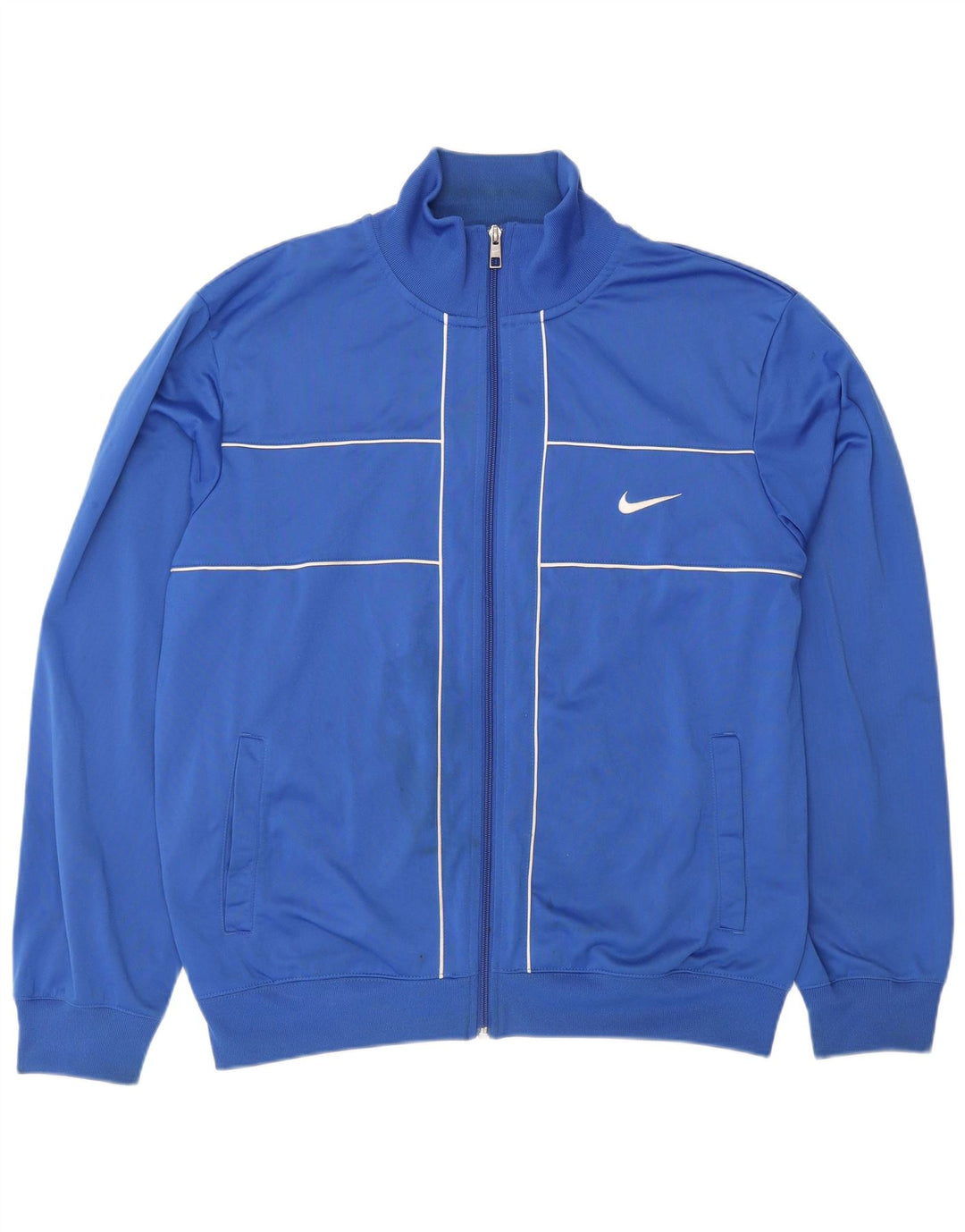 NIKE Hombre Chándal Top Chaqueta Grande Azul Poliéster