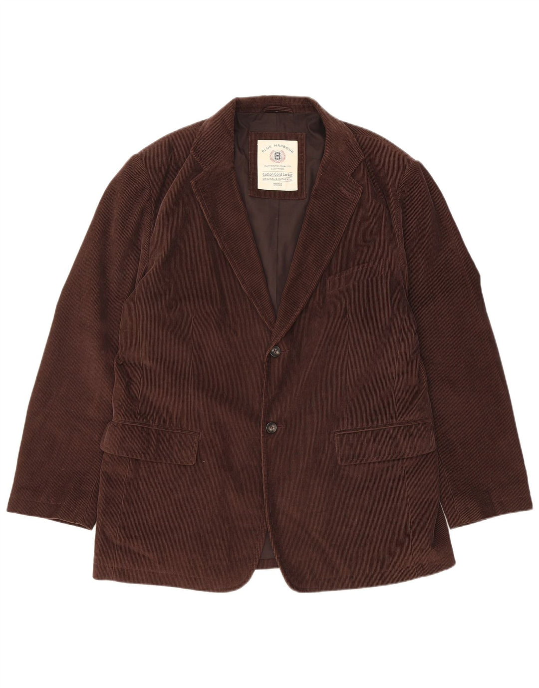 Marks & Spencer Chaqueta tipo blazer de pana con 2 botones para hombre, talla 40, color marrón