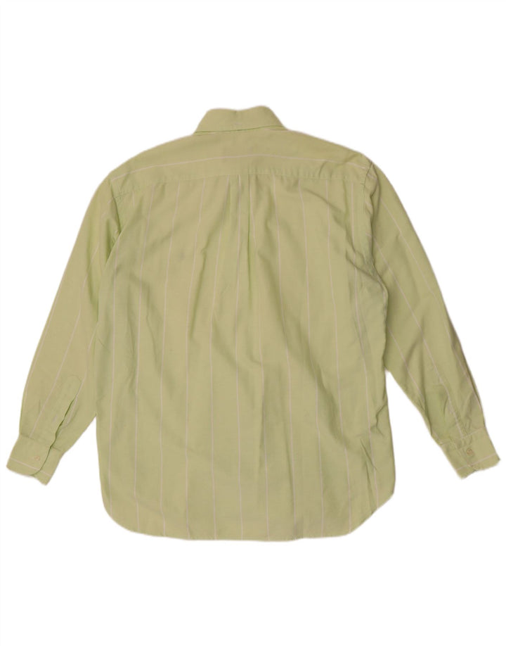 Camisa Brooksfield para hombre talla 40 algodón a rayas verde medio