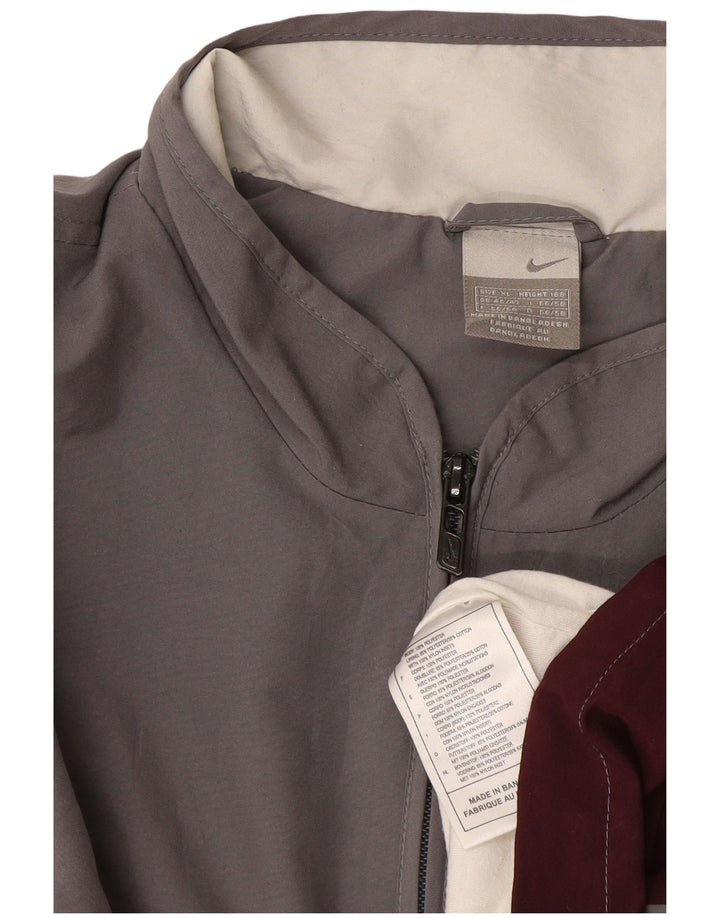 Nike Chaqueta de chándal para hombre UK 45/47 XL Gris Colorblock Poliéster