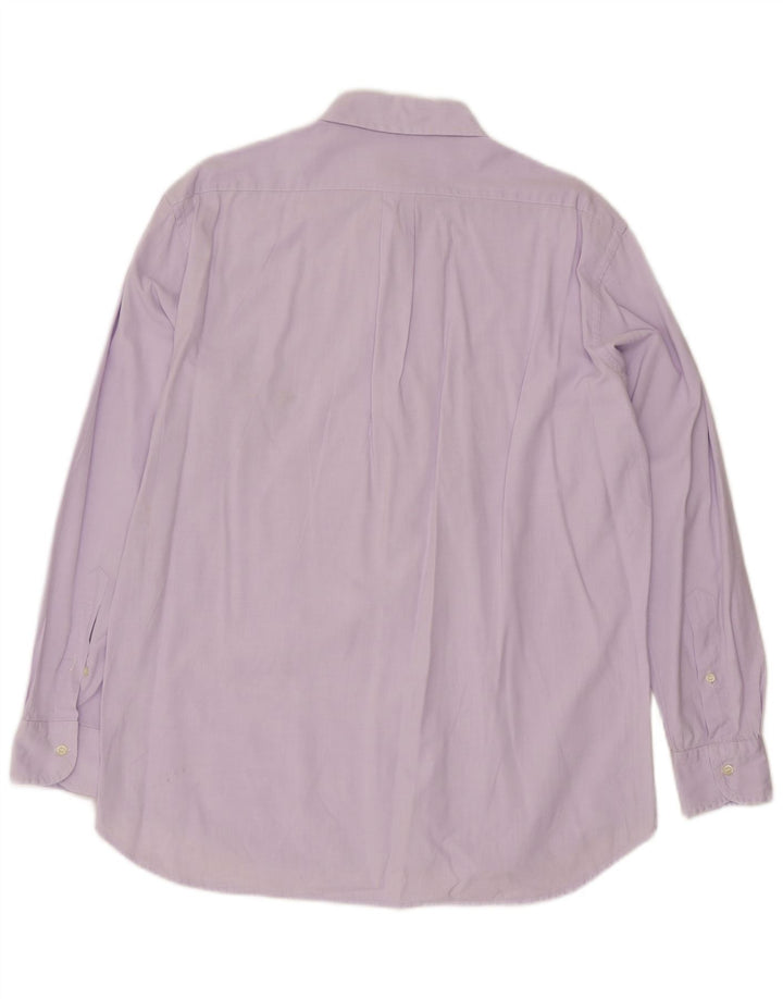 Camisa Brooksfield para hombre talla 40 algodón morado mediano