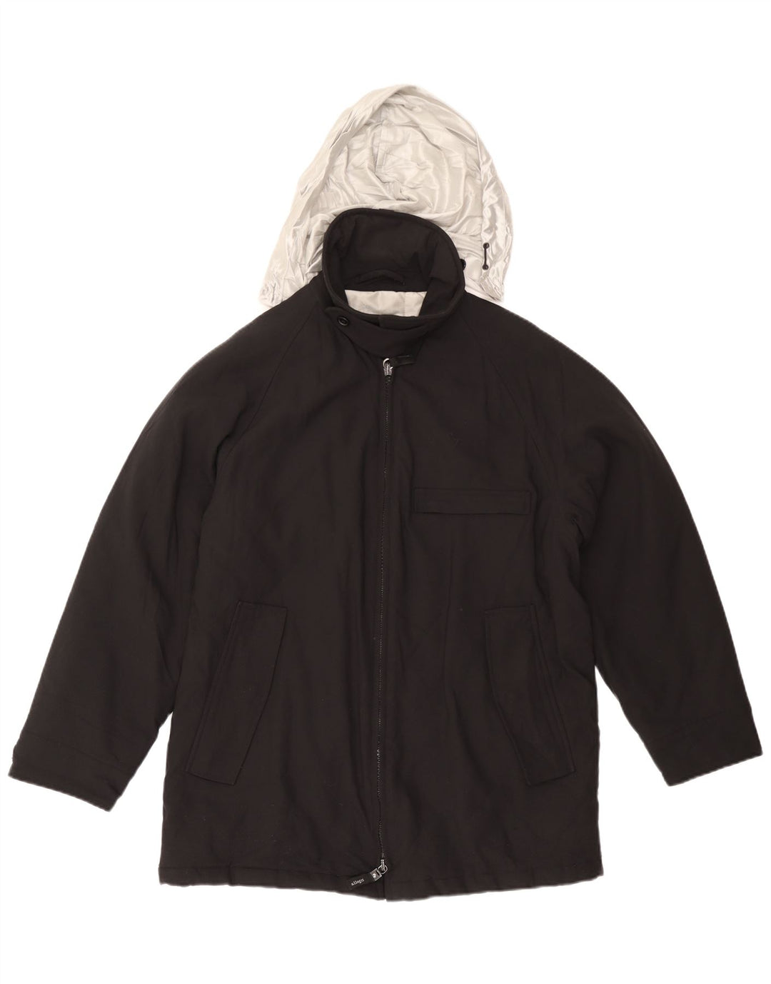 Allegri Chaqueta cortavientos con capucha para hombre UK 40 Large Black Colourblock