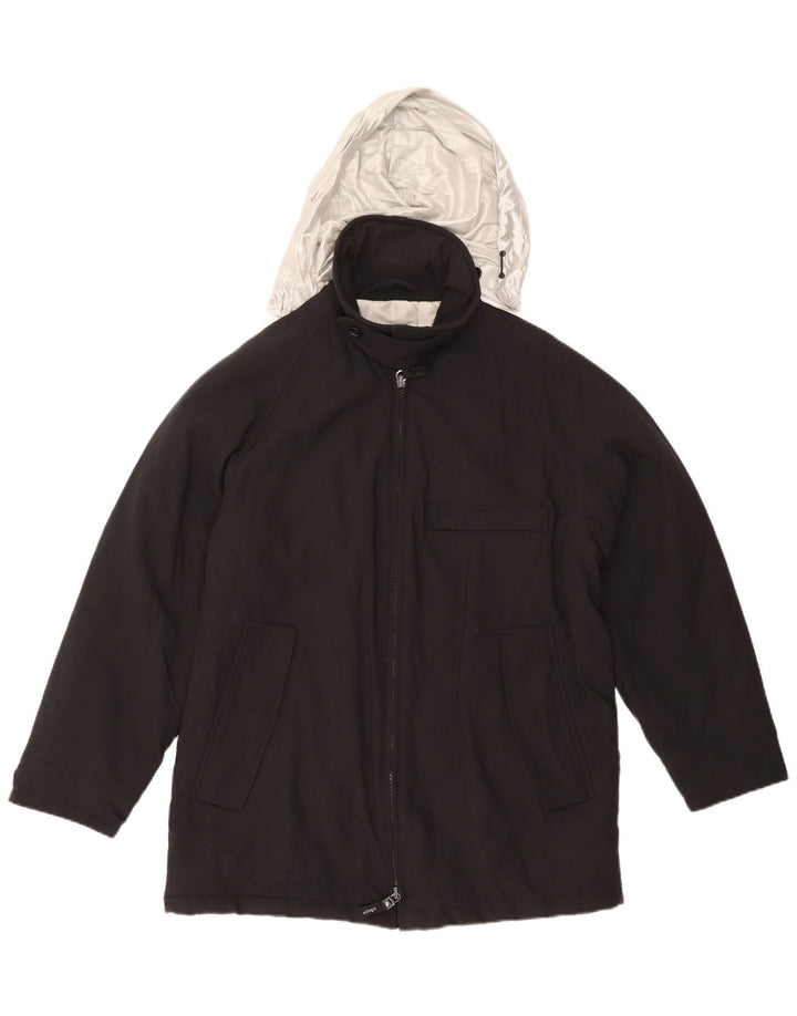 Allegri Chaqueta cortavientos con capucha para hombre UK 40 Large Black Colourblock