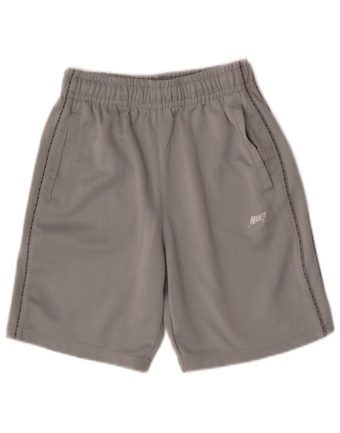 Nike Pantalones cortos deportivos con gráficos para niños 12-13 años Grande Gris Poliéster