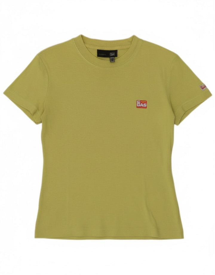 Gas - Camiseta para mujer (talla 40), color verde medio, algodón