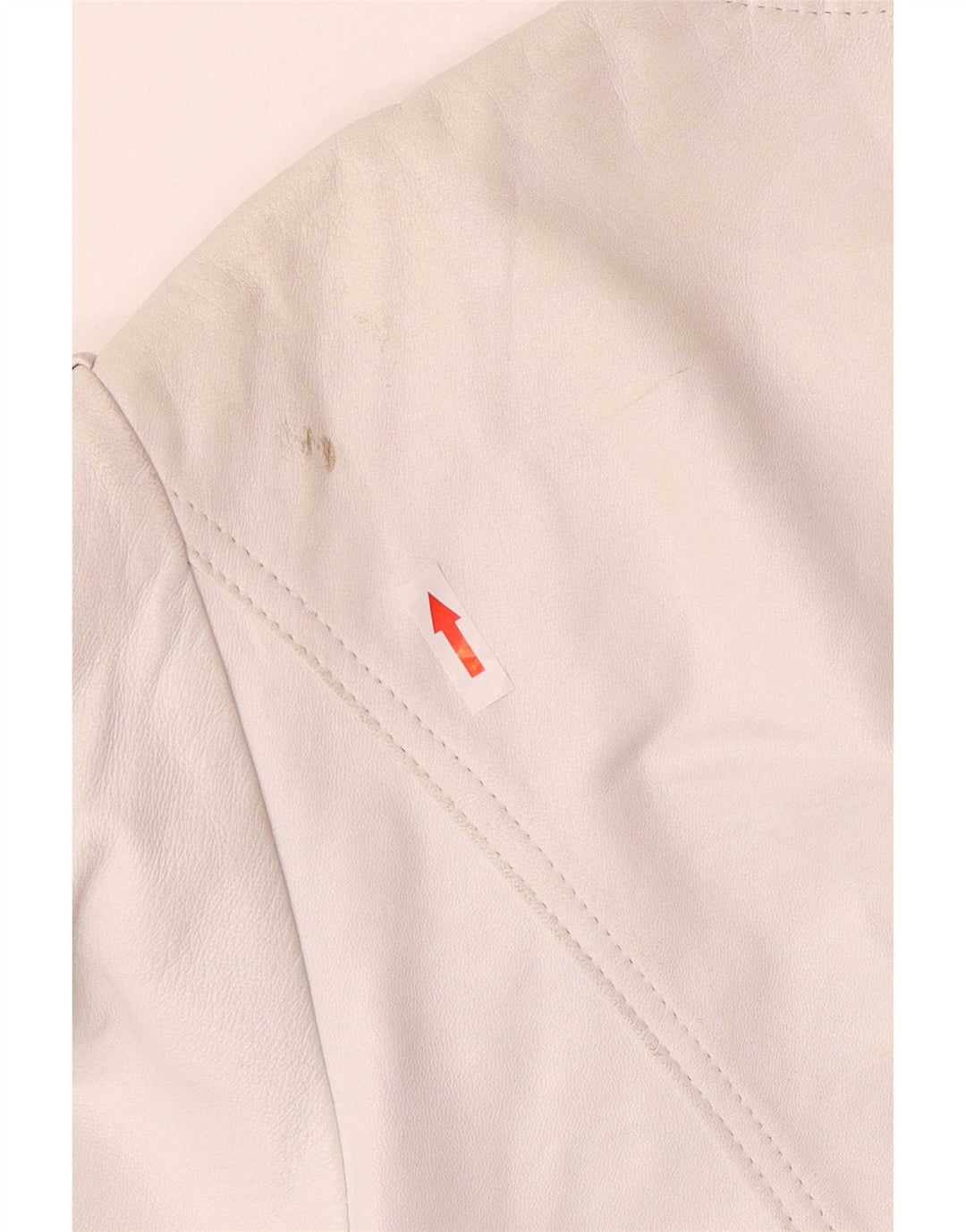 Madeleine Chaqueta Blazer de Cuero con 4 Botones para Mujer IT 42 Medium White