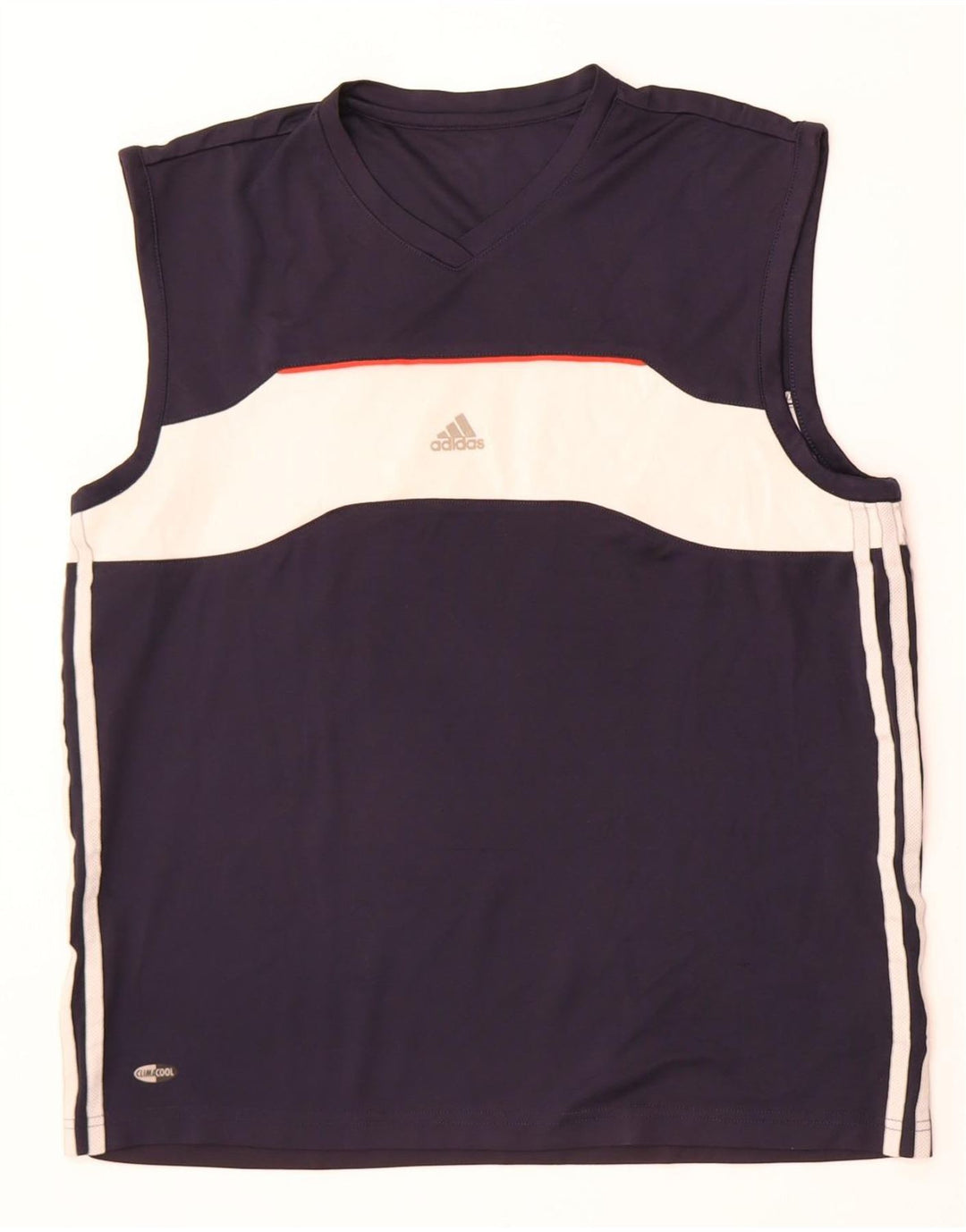 Adidas Hombre Climacool Vest Top Medio Azul Marino Colorblock Poliéster