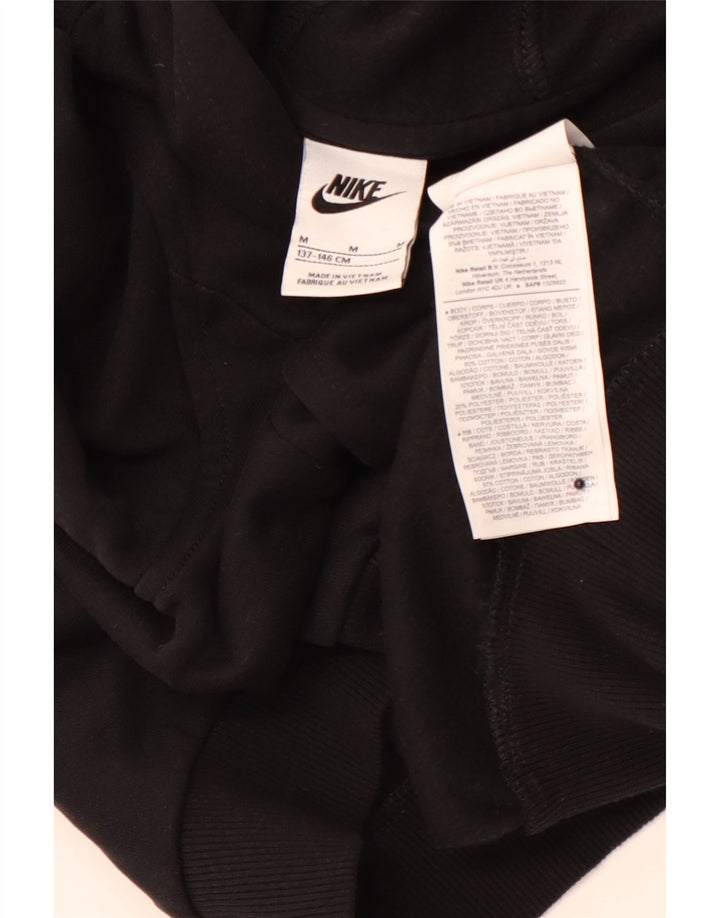 NIKE Jersey con capucha y gráfico corto para niñas 10-11 años Mediano Algodón negro