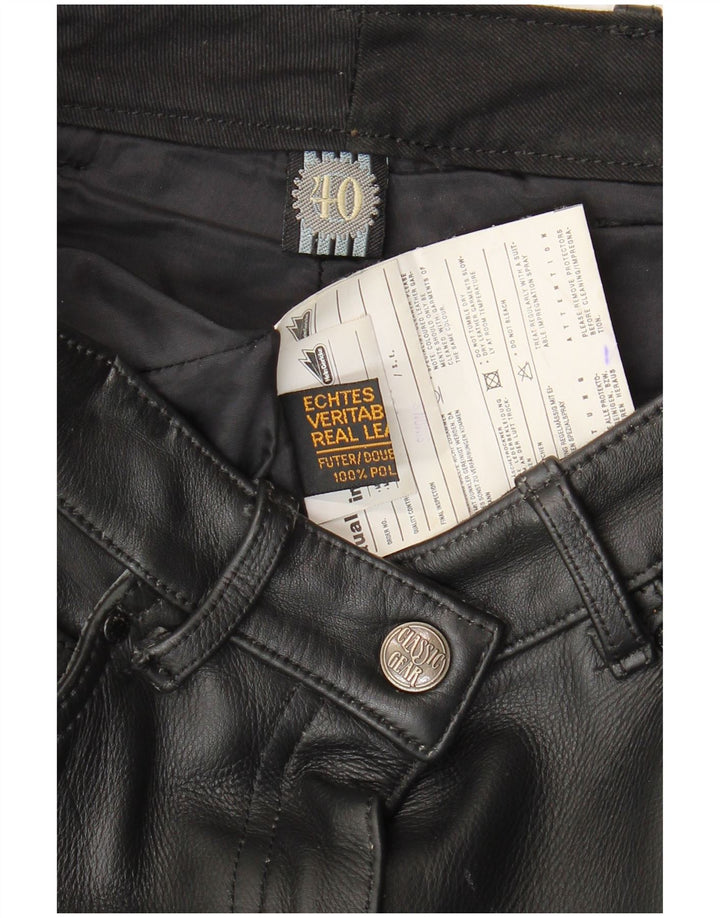 Hein Gericke Pantalones de cuero para mujer EU 40 Medium W30 L29 Cuero negro