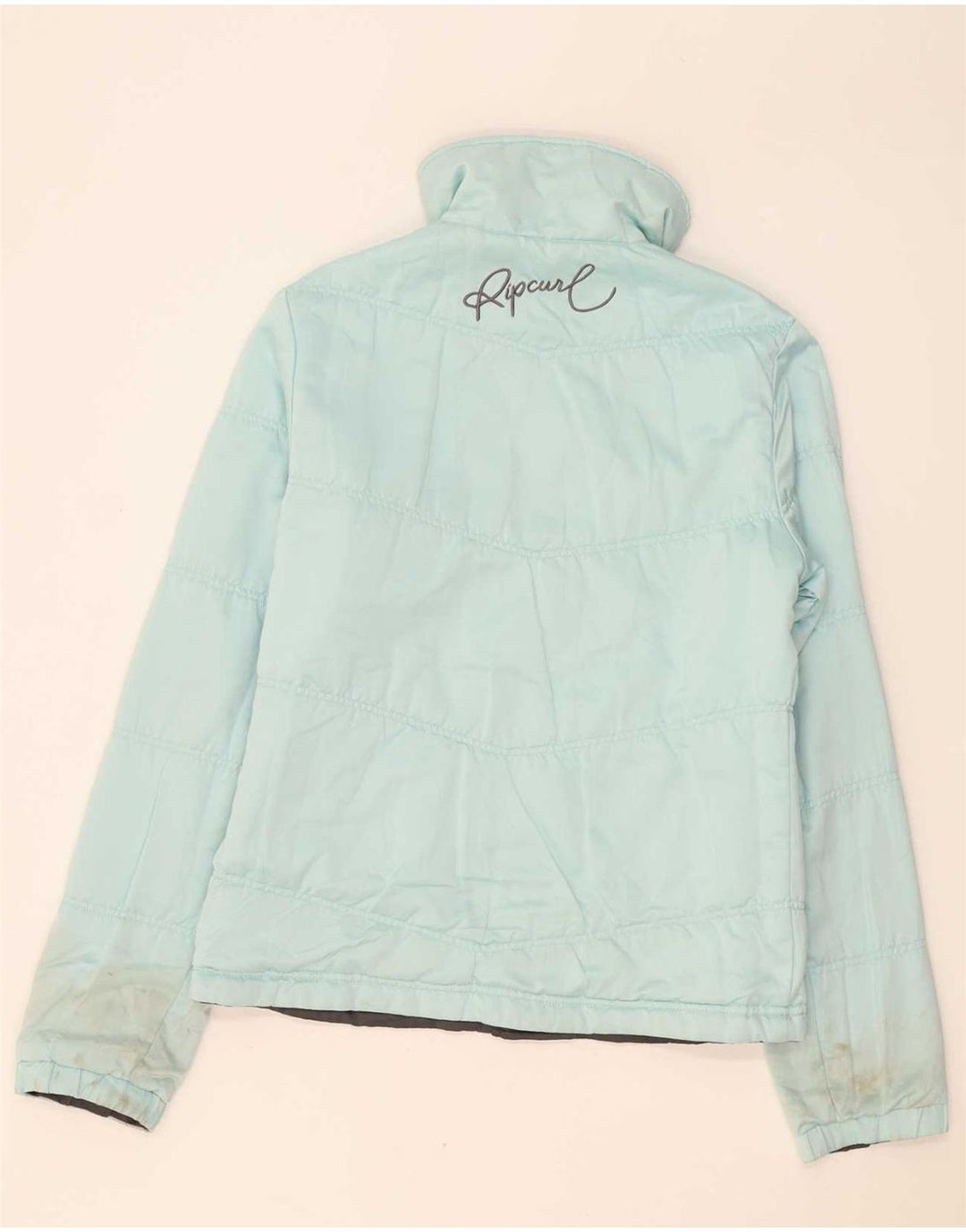 Rip Curl Chaqueta acolchada reversible para mujer UK 12 Poliéster gris medio