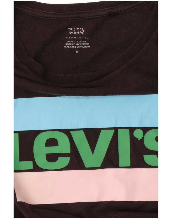Levi's - Camiseta gráfica para mujer, talla 40, talla M, color negro