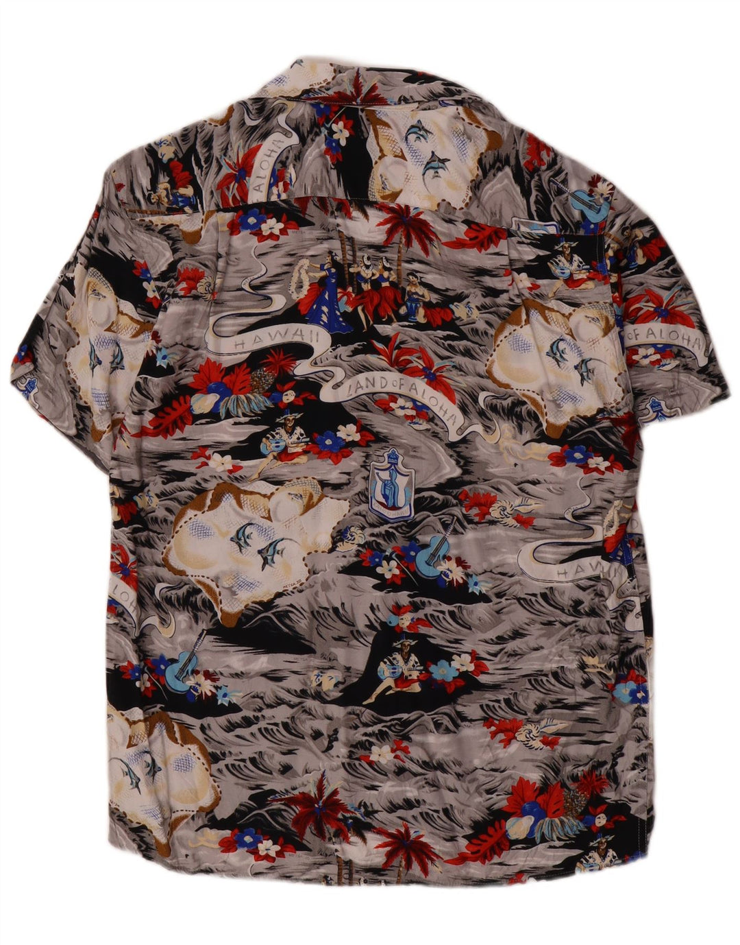 MAURO GESANDRO Camisa gráfica para hombre IT 48/50 Medium multicolor hawaiana