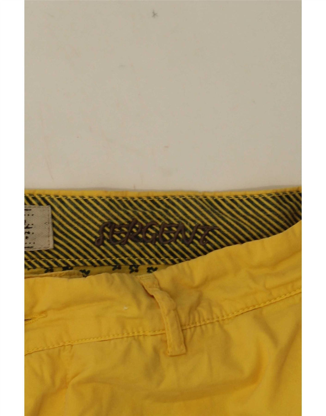 40Weft Pantalones cortos chinos para hombre W36 Algodón amarillo grande