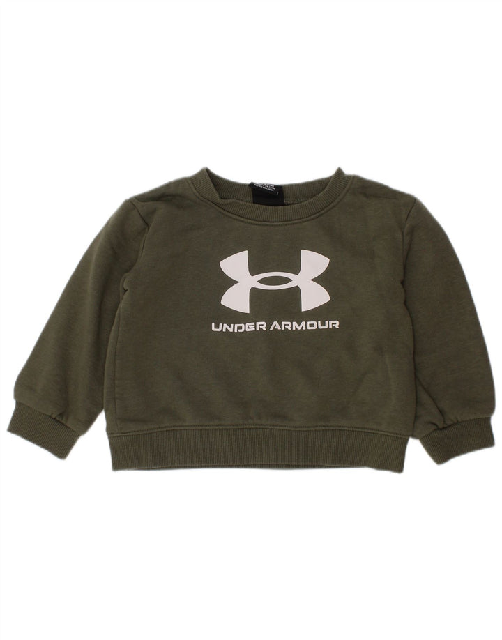 UNDER ARMOUR Sudadera gráfica para bebés niños 12-18 meses Algodón caqui