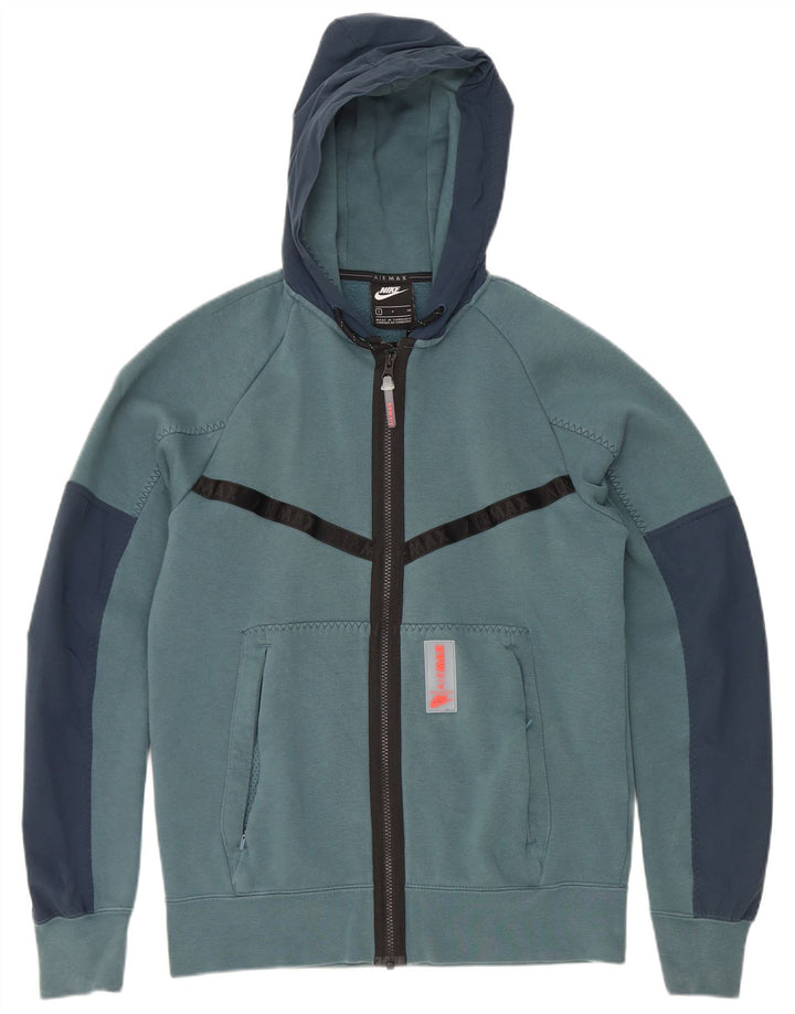 Nike - Sudadera con capucha y cremallera para hombre, talla pequeña, color azul, poliéster
