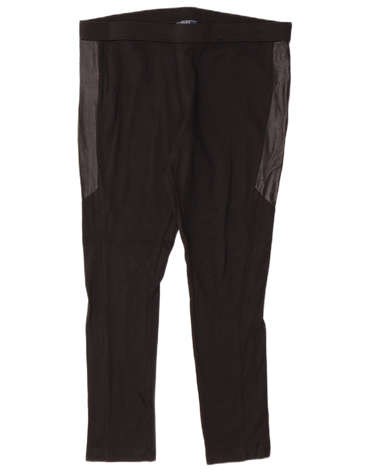 Chaps Leggings para mujer UK 46 Grande Negro Colorblock Viscosa