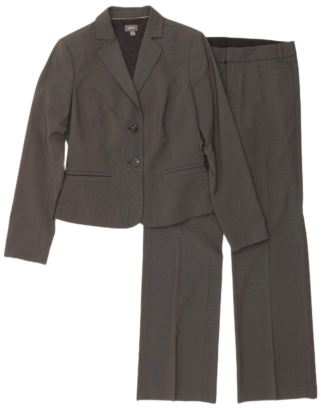 Mexx Traje de 2 piezas con 2 botones para mujer UK 12 Medium W30 L33 Grey Pinstripe