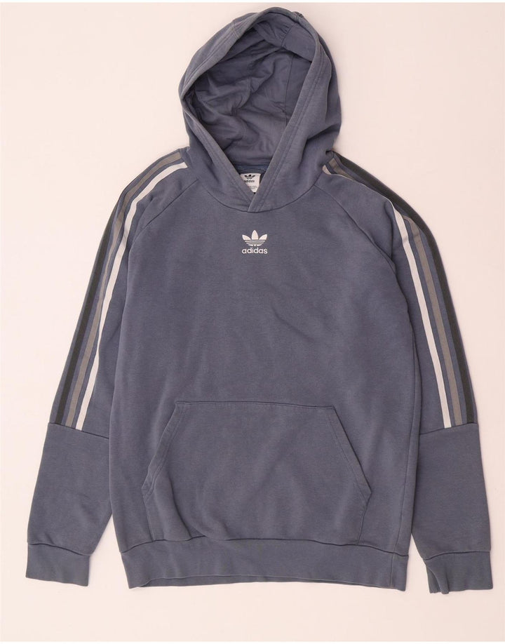 Adidas Sudadera con capucha para niño 15-16 años Azul Algodón