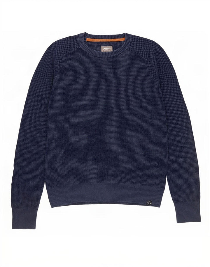 Jersey de cuello redondo para hombre Fat Face Small Azul marino Algodón
