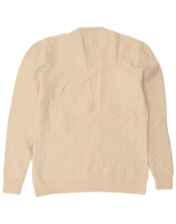 Jack Wills Jersey de cuello redondo para mujer UK 18 XL Off White Wool