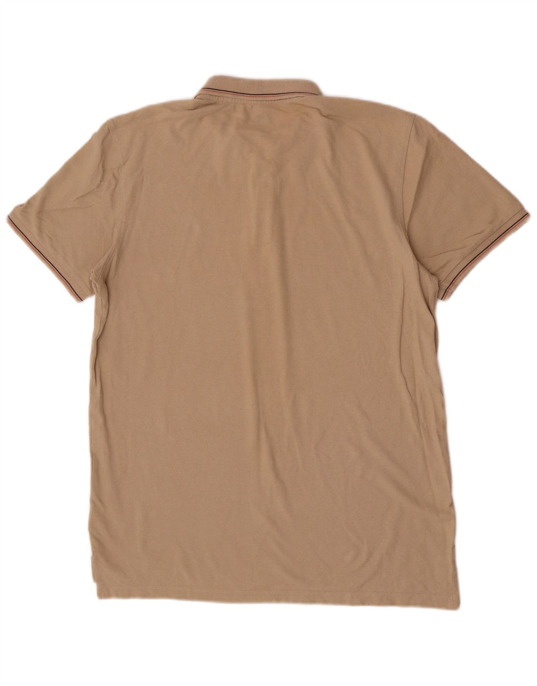 Polo Lee De Corte Regular Para Hombre De Algodón A Rayas Beige Grande