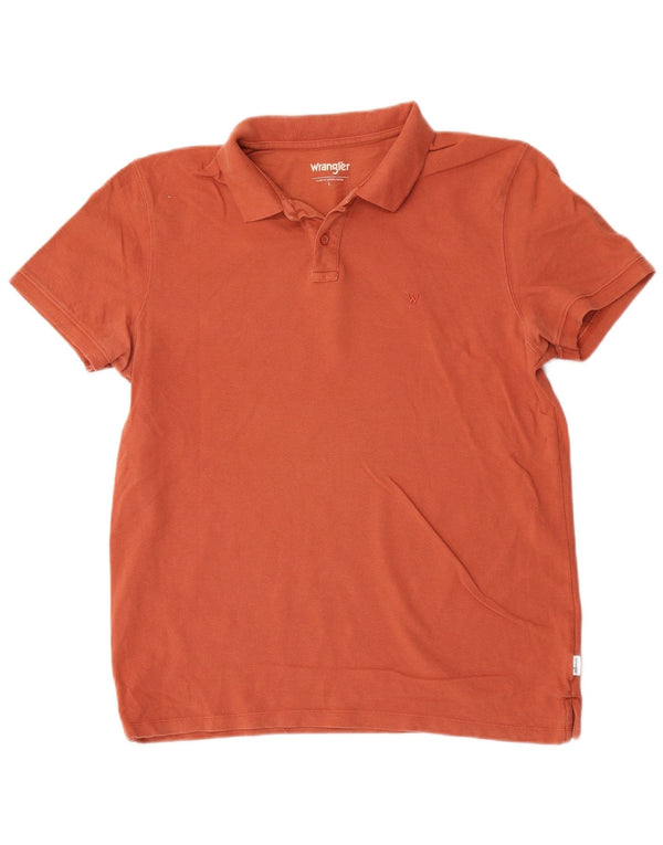 Wrangler Polo Hombre Grande Naranja Algodón